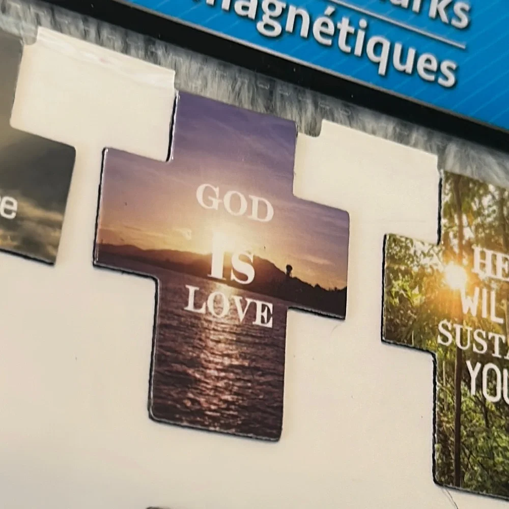 Jot Magnetic Bookmarks Set - Multicolor Cross Religious Christian